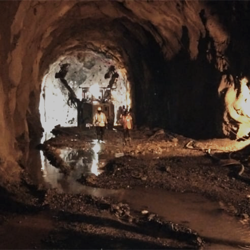Tunnel excavation in progress