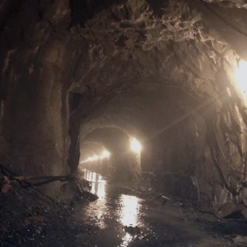 Lit tunnel passage
