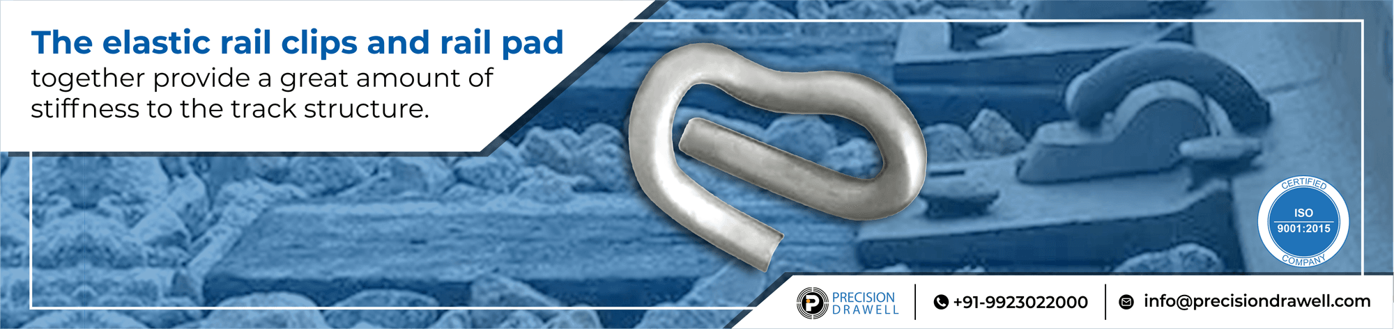 Elastic Rail Clip used with Rail Pads