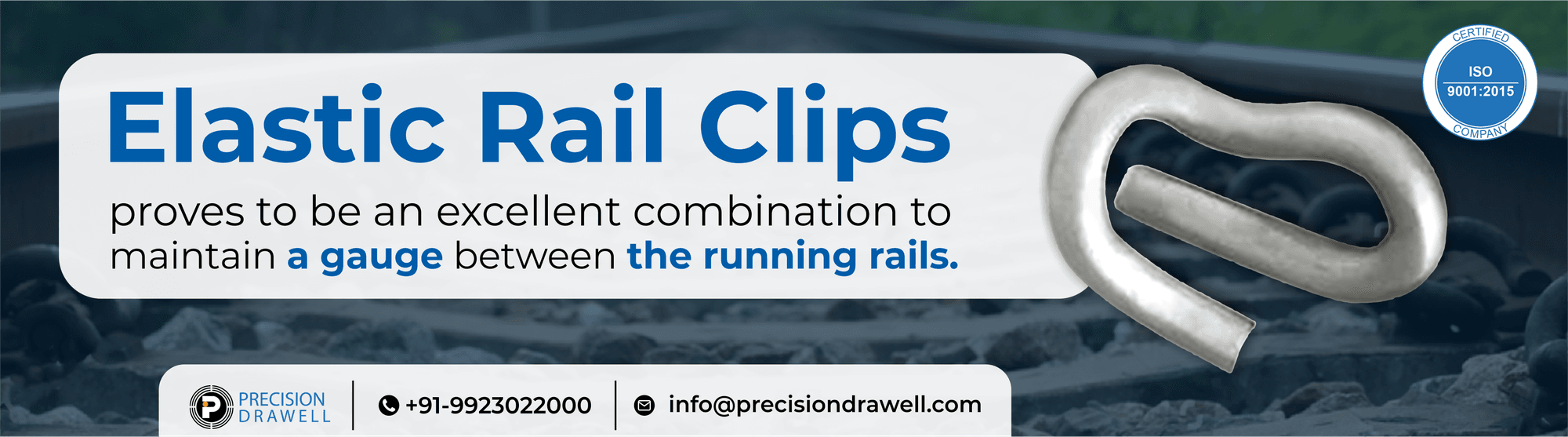 Elastic Rail Clip used with Rail Spike