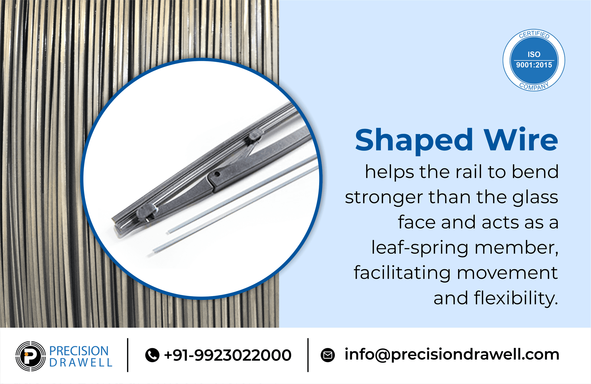 Shaped Wire for manufacturing wipers wire