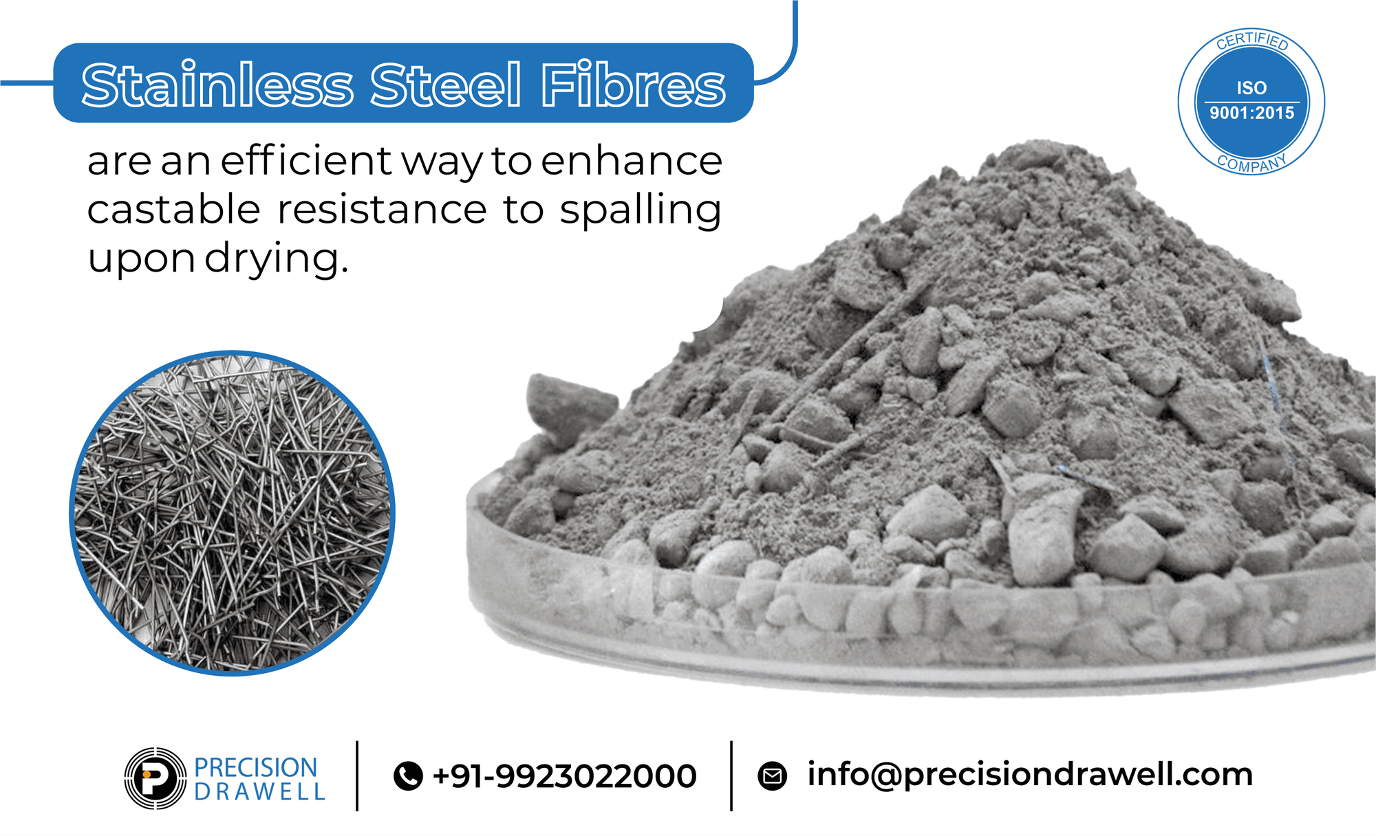 Stainless steel fibre for Refractory Low cement castable